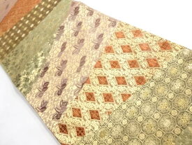 利休綴れ　変わり横段模様織り出し袋帯【リサイクル】【中古】【着】 宗sou