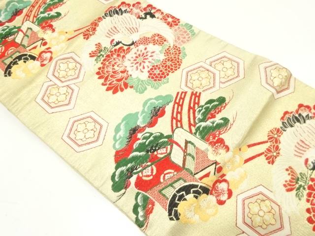 三谷織物謹製お召逸品袋帯(使用品)-