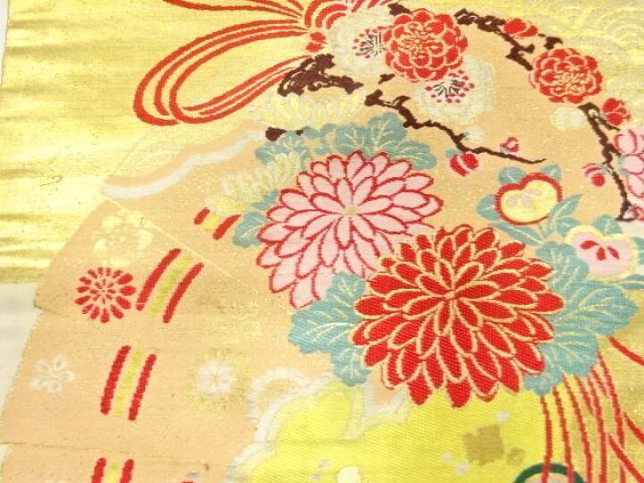 楽天市場】檜扇に菊・枝梅模様織出し名古屋帯【アンティーク】【中古 