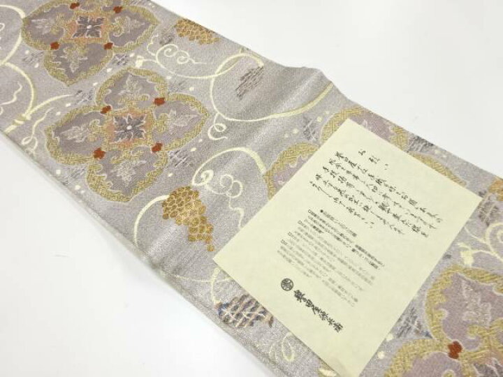 楽天市場】未使用品 誉田屋謹製 葡萄唐草に花模様織り出し袋帯【着 