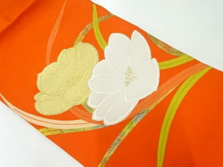 綴れ 草花模様織り出し名古屋帯【中古】【着】 うとき 宗sou 