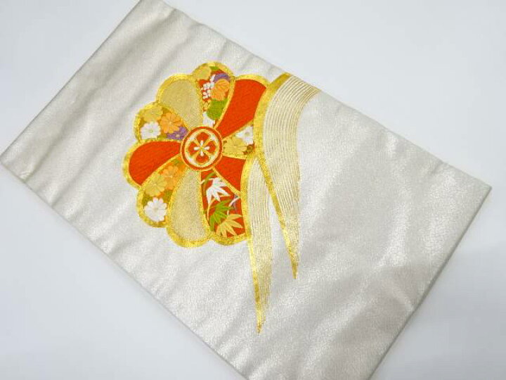 楽天市場】未使用品 波に花模様刺繍名古屋帯【着】 宗sou : お茶道具 