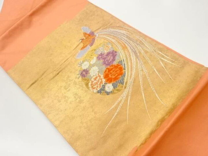 楽天市場】鳳凰に花々模様織出し名古屋帯【中古】【着】 宗sou : お 
