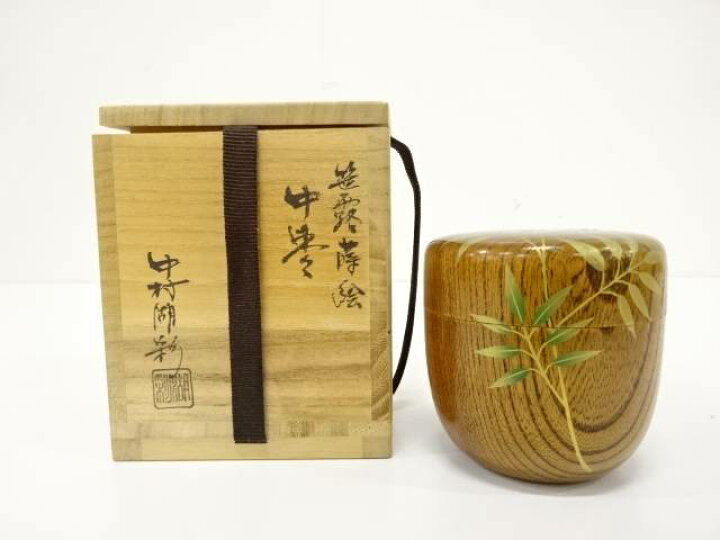 楽天市場】中村湖彩造 笹露蒔絵 中棗【中古】【道】 宗sou : お茶道具 