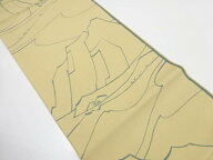 抽象岩山模様織り出し　袋帯【中古】【着】 宗sou