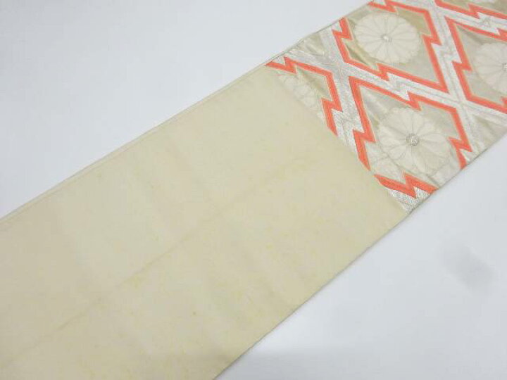 楽天市場】松皮菱に菊模様織り出し袋帯（材料）【アンティーク】【中古 