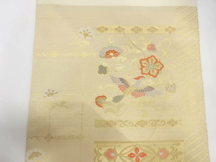 楽天市場】鳳凰に花唐草模様織り出し 名古屋帯【中古】【着】【名古屋 