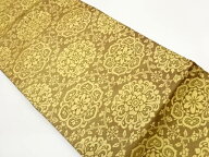 華文に花唐草模様織出し名古屋帯【中古】【着】【名古屋帯】 宗sou
