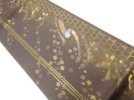 未使用品　竹笹に牡丹模様織出し袋帯【着】【袋帯】 宗sou
