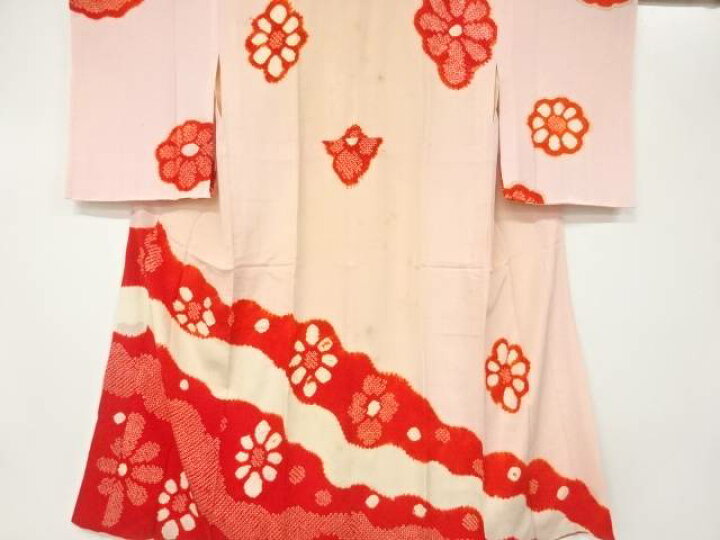 楽天市場】錦紗絞り花模様長襦袢【アンティーク】【中古】【着】【縮緬 