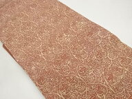 塩瀬変わり葡萄唐草模様名古屋帯【中古】【着】【名古屋帯】 宗sou