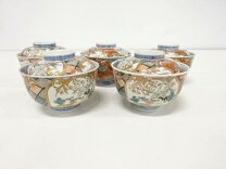 楽天市場】明治期 伊万里焼 錦手蓋茶碗5客の通販