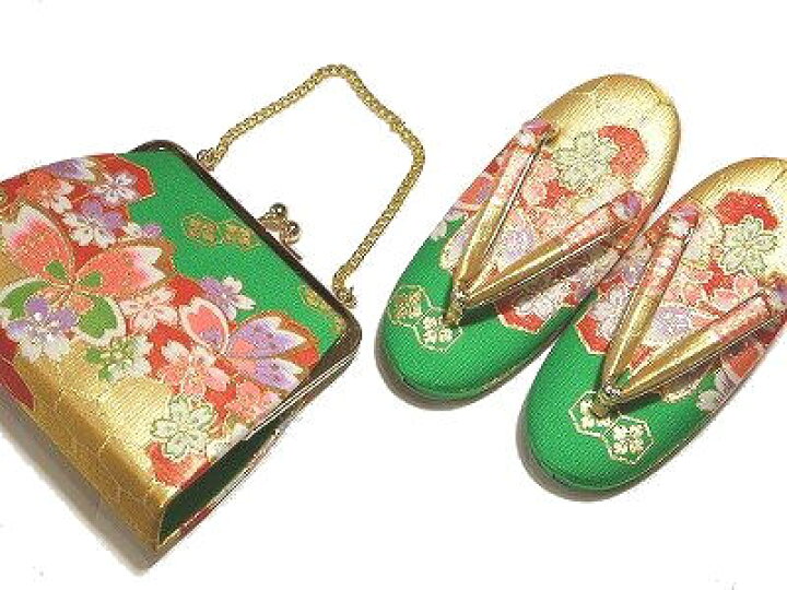 楽天市場】七五三お祝い用 女児用 箱迫 はこせこ 7U 金襴 緑 桜 : 装美 