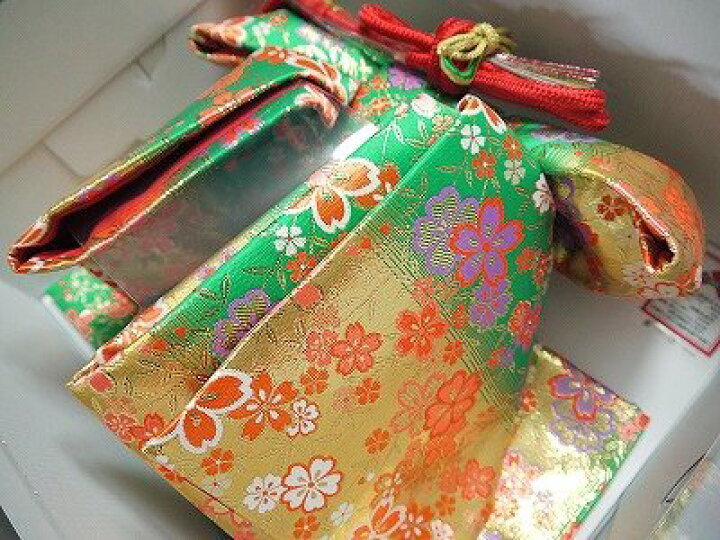楽天市場】七五三 結び帯 作り帯 7歳用 大寸 日本製 グリーン地金襴 