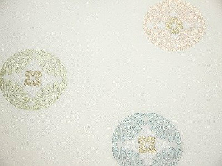 楽天市場】正絹九寸名古屋帯 西陣織 仕立て上がり白地 唐織調 丸華紋  