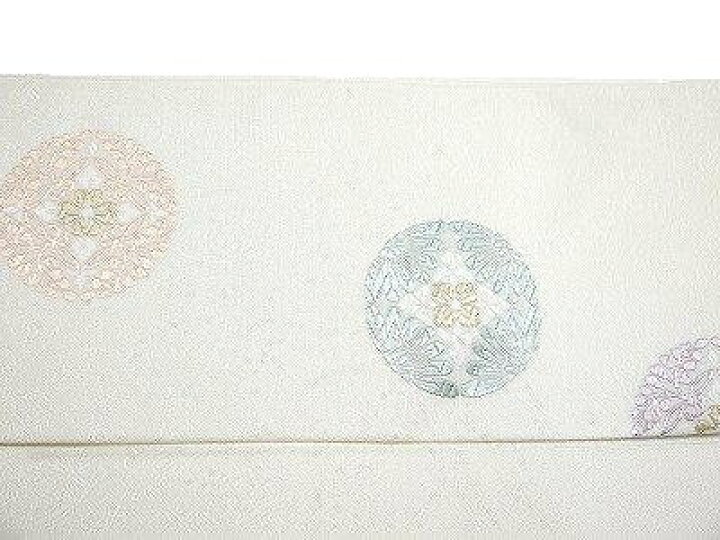 楽天市場】正絹九寸名古屋帯 西陣織 仕立て上がり白地 唐織調 丸華紋 