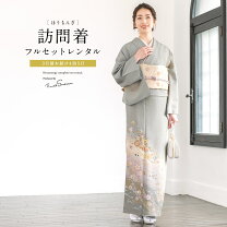 楽天市場】訪問着 グレー（着物セット｜和服）：レディース 