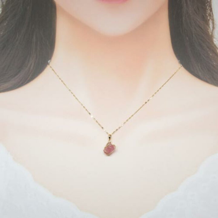 楽天市場】【天然石】ピンクトルマリン☆ペンダント☆トップ☆18K☆18 
