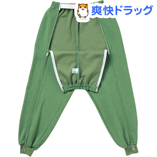 期間限定で特別価格 日本産 エンゼル スクエアニット裾リブ付き全開ズボン オリーブ 1枚 M 5111