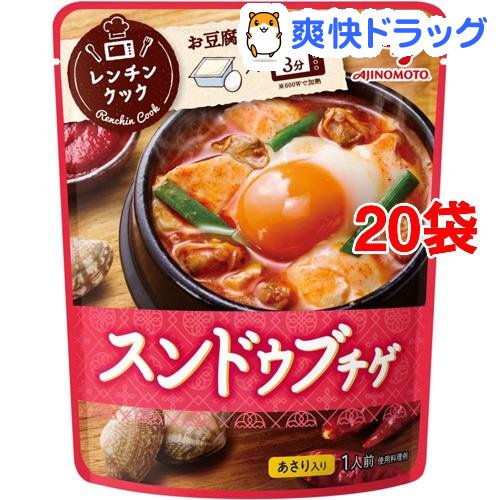 味の素KK 値引き レンチンクック スンドゥブチゲ 190g 20袋セット 大特価!!