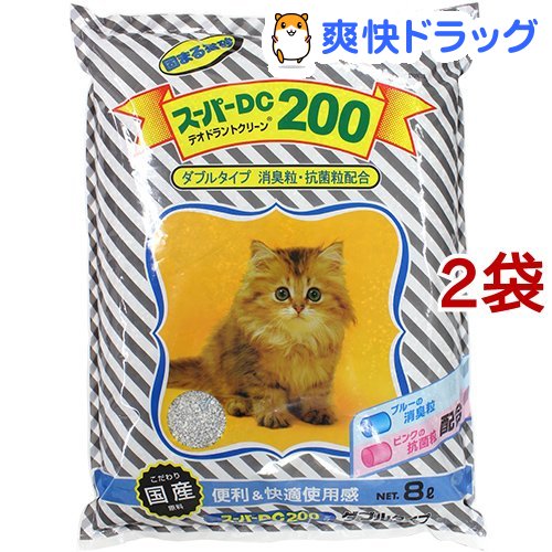 楽天市場 猫砂 スーパーdc0 ダブルタイプ 8l 2コセット スーパーキャット 爽快ドラッグ