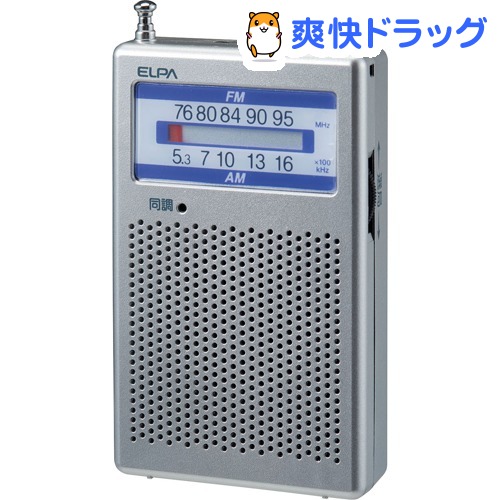 代引き不可 朝日電器 ELPA 新入荷 流行 AM ER-P60F 1個 FMポケットラジオ