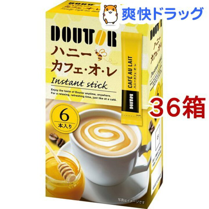 楽天市場 ドトール インスタントスティック ハニーカフェ オ レ 13g 6本入 36箱セット ドトール 爽快ドラッグ