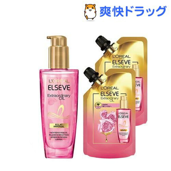 楽天市場 ロレアル パリ ヘアオイル エクラアンぺリアル 艶髪 本体 100ml 詰替2袋 90ml 2 1セット Rop エルセーヴ 爽快ドラッグ 楽天市場 ロレアル パリ ヘアオイル エクラアンぺリアル 艶髪 本体 100ml 詰替2袋 90ml 2 1セット Rop エルセーヴ 爽快ドラッグ