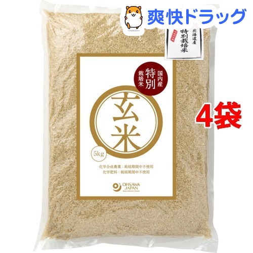 オーサワ 特別栽培米 玄米 北海道産 ランキングTOP10 ショップ 4袋セット 5kg 20kg
