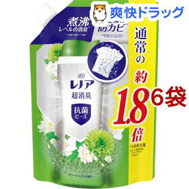 レノア 超消臭 抗菌ビーズ グリーンミストの香り つめかえ用 特大サイズ(760ml*6袋セット)【レノア】