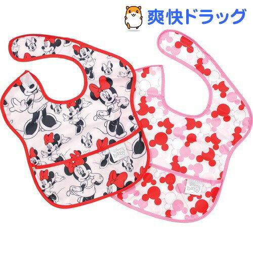 楽天市場 バンキンス ディズニーコラボ スーパービブセット 食事用ビブ Minnie 2枚セット バンキンス Bumkins 爽快ドラッグ