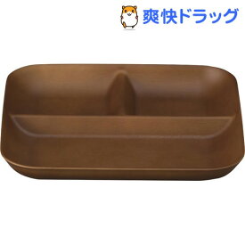 皿 ウッディ ランチプレート ライトブラウン 24.5*24.5*3cm(1枚入)