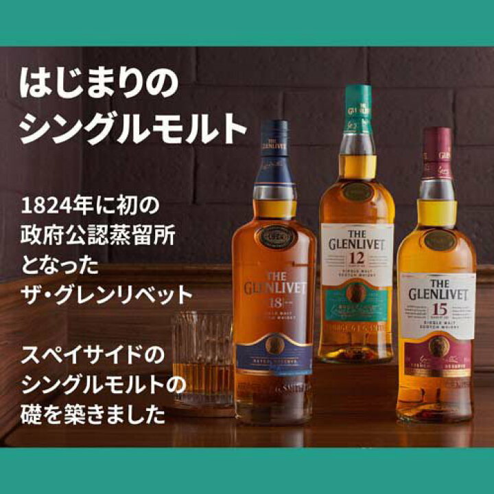 楽天市場】ザ・グレンリベット 12年 化粧箱入り シングルモルト 
