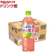サントリー天然水 きりっと果実 ピンクグレープフルーツ＆マスカット(600ml*24本入)【サントリー天然水】