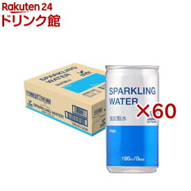 神戸居留地 スパークリングウォーター 強炭酸水 プレーン 缶 無糖(30本入×2セット(1本190ml))【神戸居留地】
