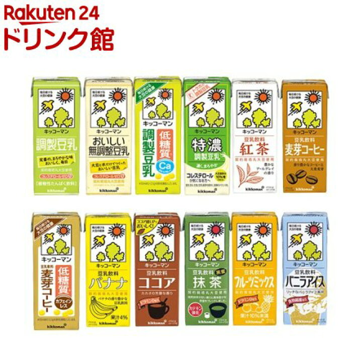 楽天市場】キッコーマン 豆乳(200ml*18本入)【キッコーマン】 : 楽天24 ドリンク館