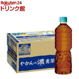 やかんの濃麦茶 ラベルレス(600ml×24本)【爽健美茶】