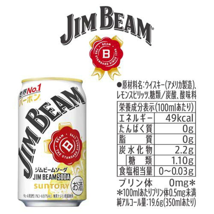 楽天市場】サントリー ハイボール ジムビーム ソーダ(350ml×48本セット 