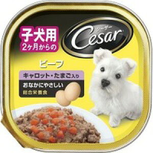 【1ケース】【3980円以上で送料無料(沖縄を除く)】【お取り寄せ対象品】マース ジャパンリミテッド Cesar シーザー 2ヶ月からの子犬用 ビーフ キャロット・たまご入り 100g [マースジャパン