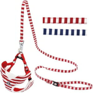 【3980円以上で送料無料(沖縄を除く)】ペティオ ワンワンカジュアル マリンVハーネス&リード レッド(SSサイズ*1組)