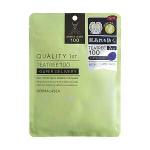 ��3�Z�b�g/�y���[���֑��������z�N�I���e�B�t�@�[�X�g Quality 1st �_�[�}���[�U�[ �X�[�p�[ TEATREE100 �}�X�N 7������ �t�F�C�X�p�b�N �V�[�g�}�X�N ���r�� �e�B�[�c���[ �O���`�����`���_2K [
