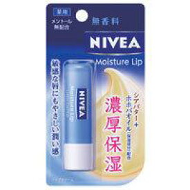 【メール便送料無料】花王 NIVEA Moisture lip ニベアリップケア 無香料 3.9g