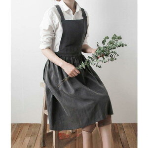 【5と0のつく日限定!1着半額!まとめ買い2枚購入割引クーポン利用で! 】エプロン レデイース 前掛け シンプル カフェ ナチュラル 北欧 大人 Wポケット付き リネン X型 無地 おしゃれ かわ