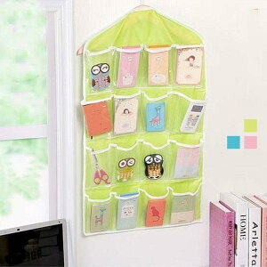 壁掛け袋 壁掛け収納 吊り下げ 吊り下げ収納 省スペース 両面収納 靴下 下着 収納ポケット 収納ラック 吊り下げラック クローゼット ウォールポケット