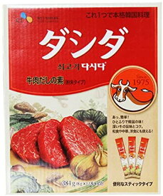 これ1つで本格韓国料理 便利なスティックタイプ！「ダシダ」 牛肉だしの素（粉末タイプ） 384g(8gX12本X7袋)
