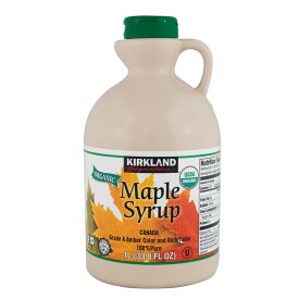 カークランドシグネチャー オーガニックメープルシロップ 1329g　Kirkland Signature Organic Maple Syrup 1329g