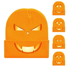 【お買い物マラソン限定！1着半額！まとめ買い2枚購入割引クーポン利用で！ 】ニット帽 ハロウィン帽子 パンプキン カボチャ かぼちゃ 男女兼用 かわいい ユニセックス 柔らかい 暖かい 伸縮性 通気性 軽量 便利