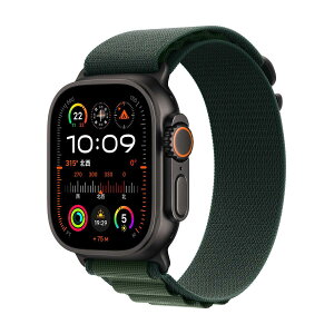 【お買い物マラソン限定!ポイント5倍!期間限定!】Apple Watch Ultra 2(GPS + Cellularモデル)- 49mmブラックチタニウムケース + ダークグリーンアルパインループ ct68183