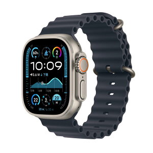 【お買い物マラソン限定!ポイント5倍!期間限定!】Apple Watch Ultra 2(GPS + Cellularモデル)- 49mmナチュラルチタニウムケースとネイビーオーシャンバンド ct68174