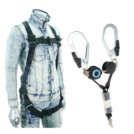 デンサン ハーネス ランヤードセット HS-35PG-B ジェフコム DENSAN